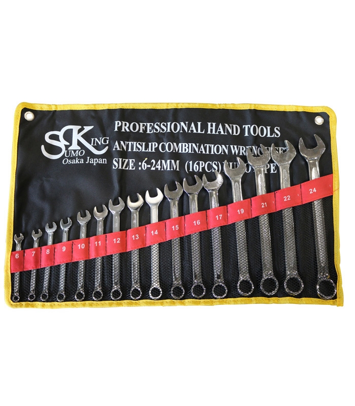 Sumo King 16 pcs Combination Wrench Set (6mm - 24mm)
